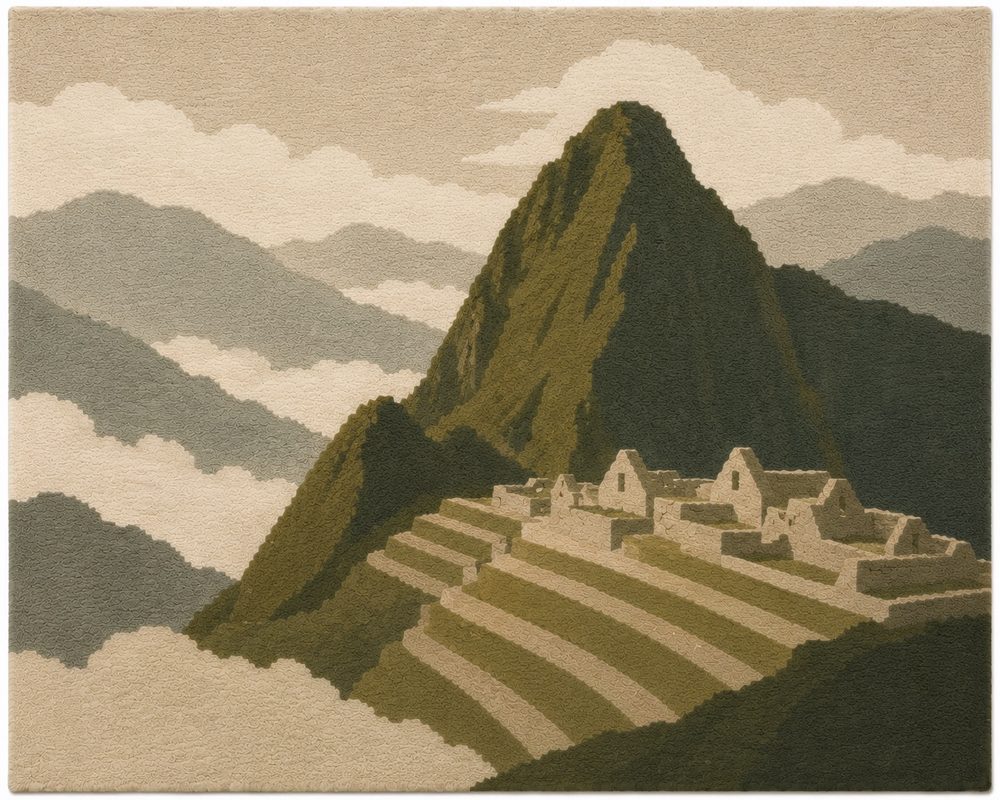 Machu Picchu rug design