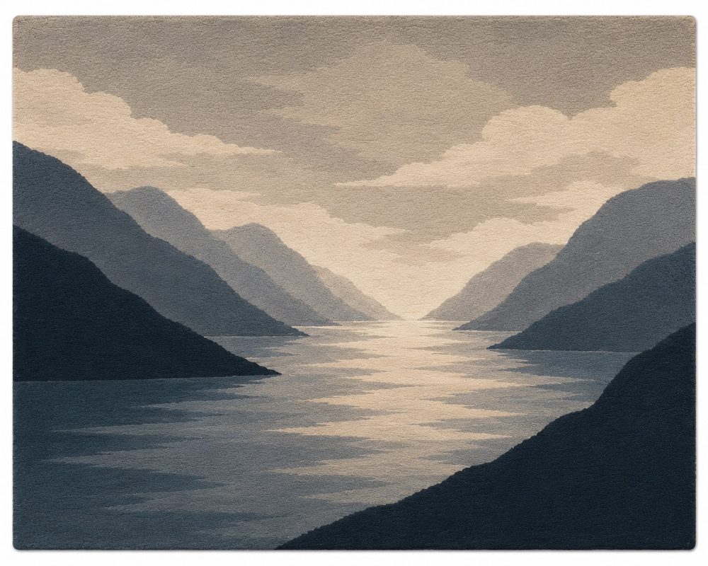 Norwegian Fjords rug design