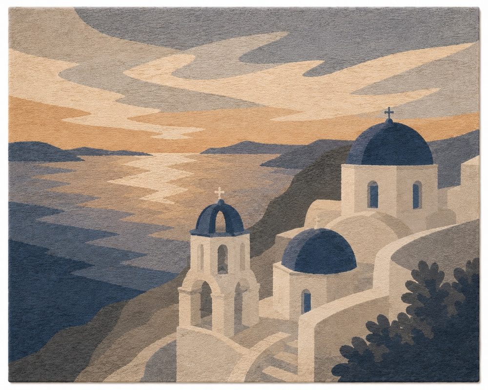Santorini rug design