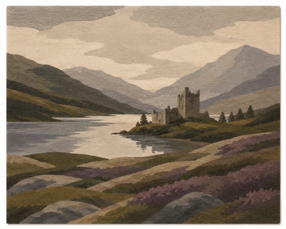 Scottish Highlands rug design
